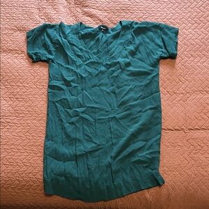 Green  V-Neck mini dress